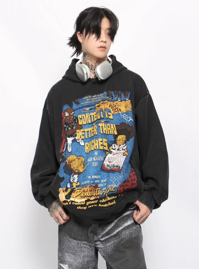 アートクラッシュオーバーサイズパーカー