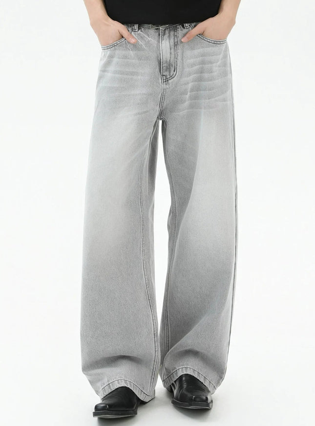 ウォッシュグレーデニムパンツ