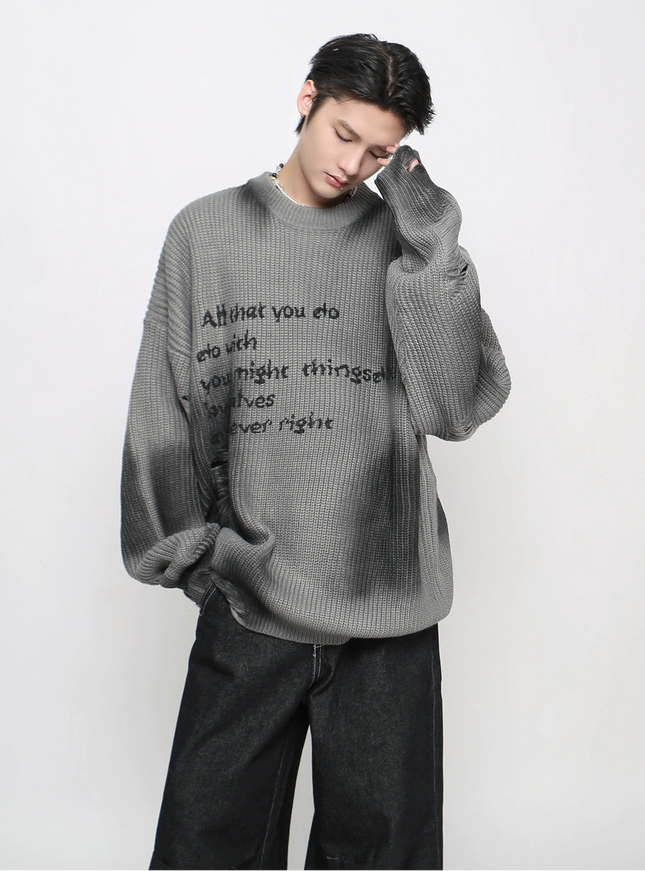 ソウルグランジダメージニット