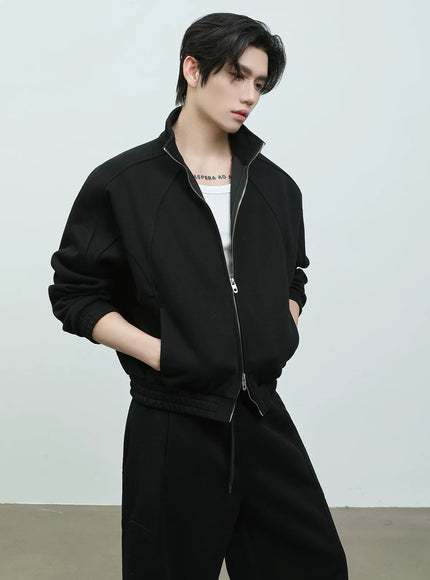 ショートジップスウェット