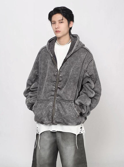 ウォッシュドショートパーカー