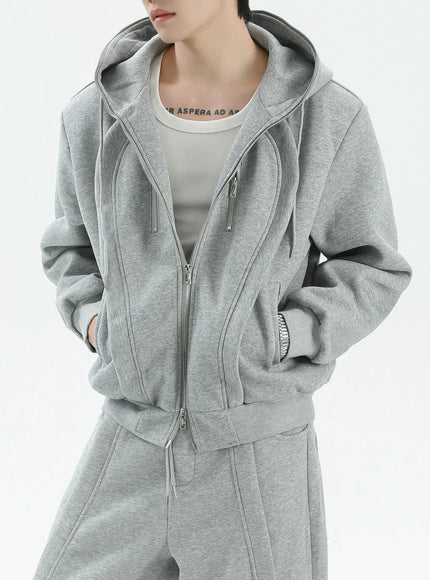 ルーズラインスウェットパーカー