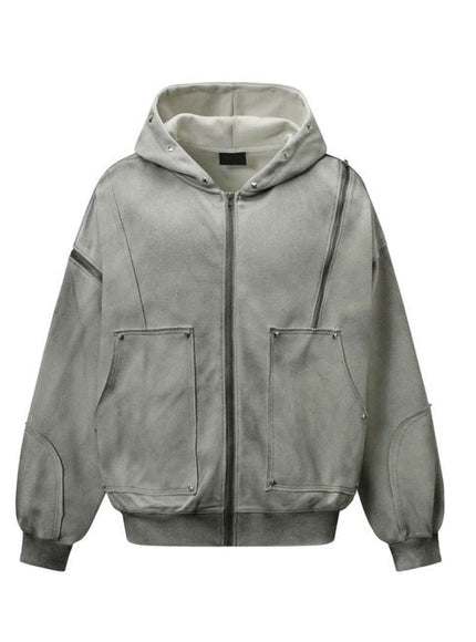 フェードウォッシュジップフーディ