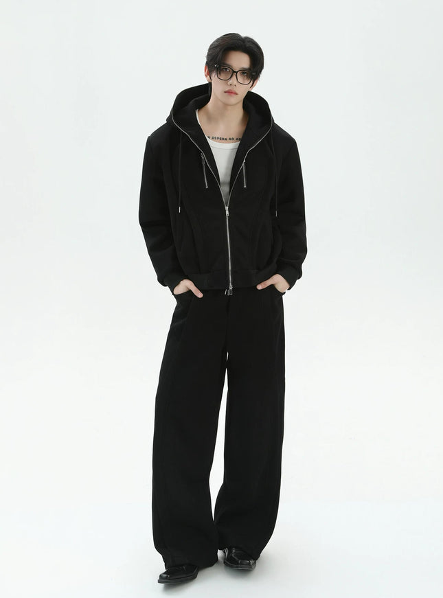 ルーズラインスウェットパーカー