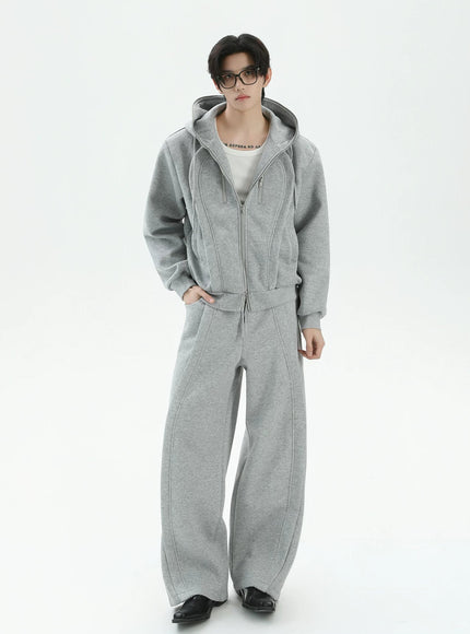 ルーズラインスウェットパーカー