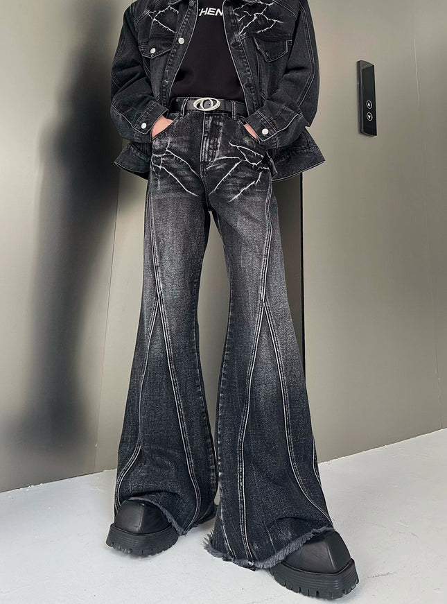 ユニークステッチ デニムパンツ