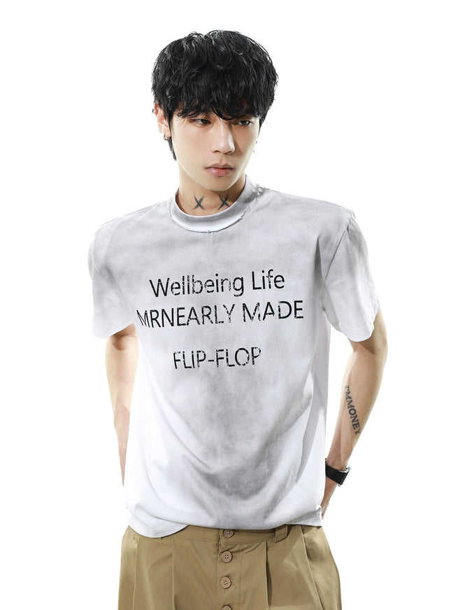 ウォッシュロゴTシャツ