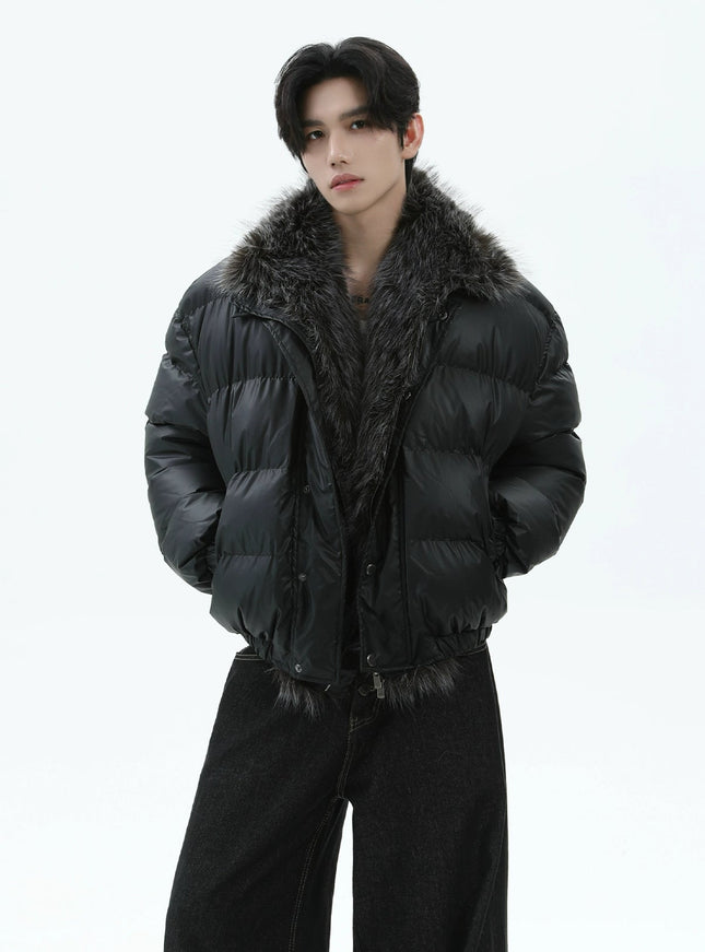 ブラックファーダウンジャケット