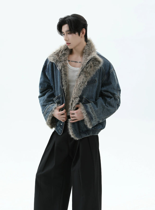 ファーデニムジャケット