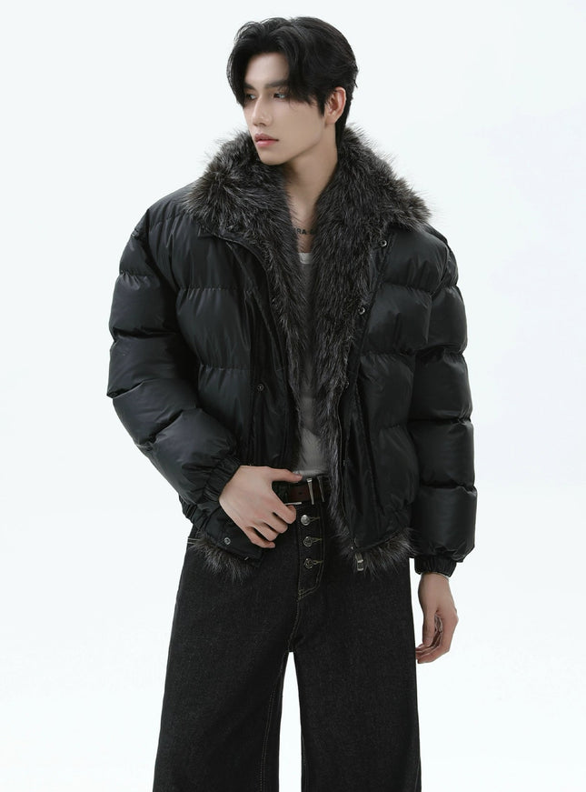 ブラックファーダウンジャケット