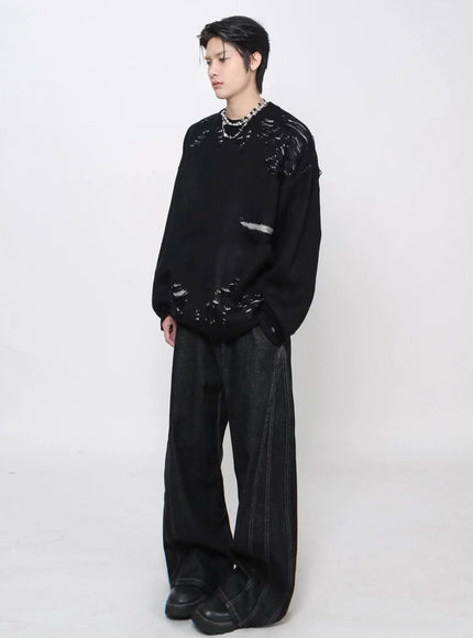 ルーズホールニット