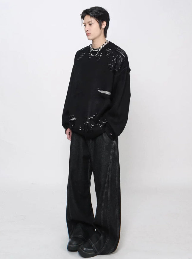 ルーズホールニット