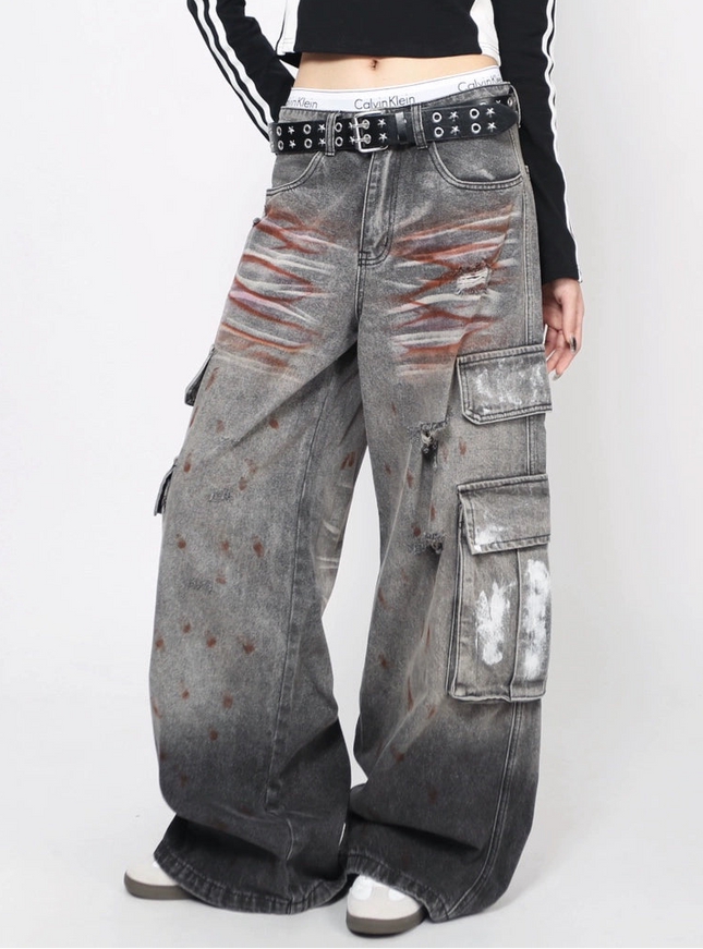 グランジワイドデニム