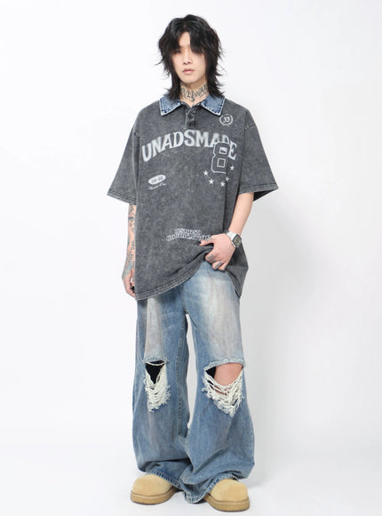 デニムカラーTシャツ