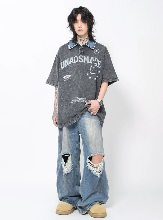 デニムカラーTシャツ