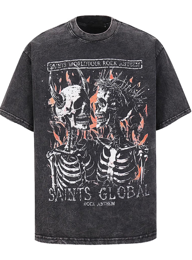 ウォッシュボーンTシャツ