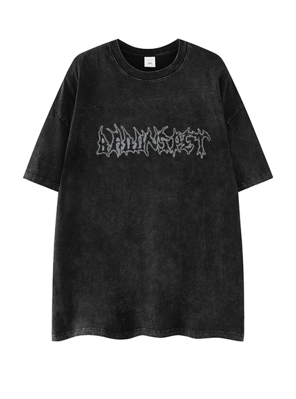 レタープリントTシャツ