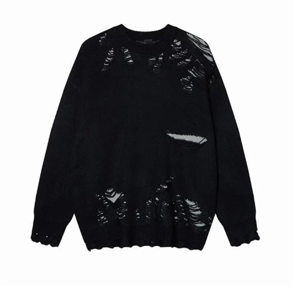 ルーズホールニット