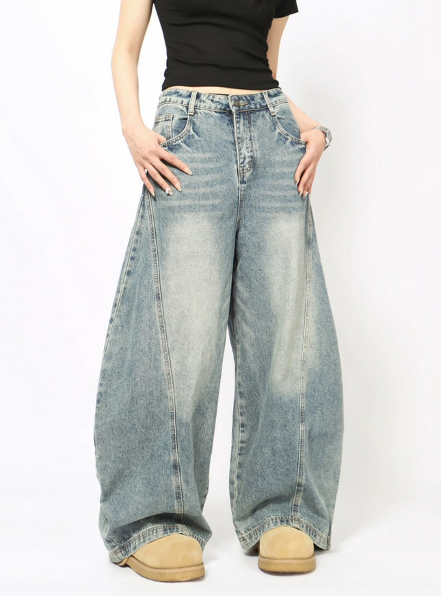 ワイドバギーデニムパンツ
