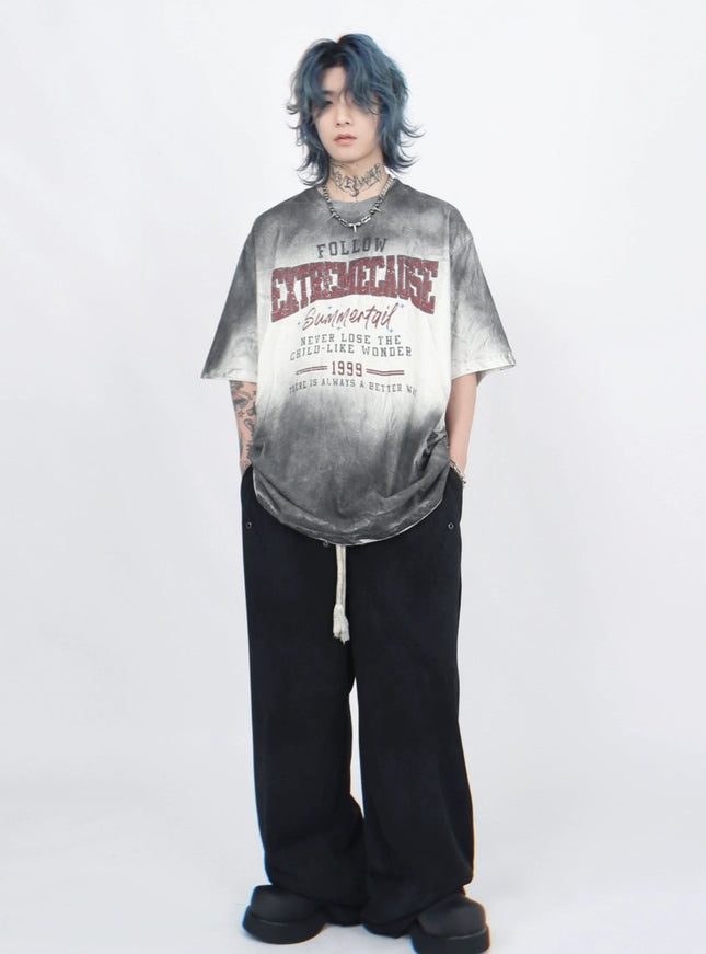 レタープリントTシャツ