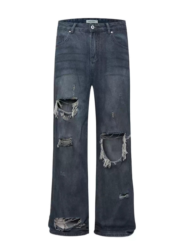 ダメージブルーデニム