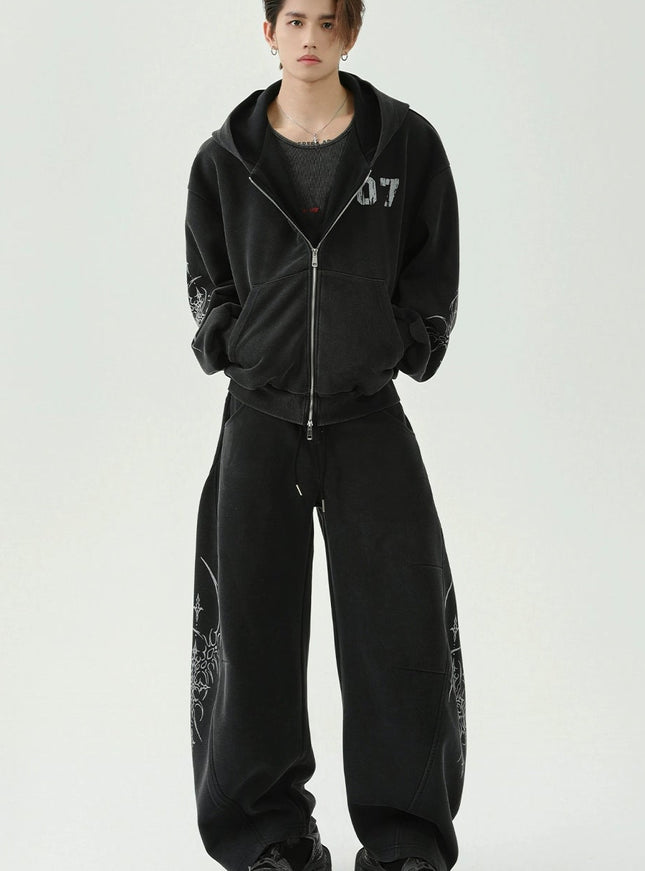 07トライバルワイドスウェットパンツ