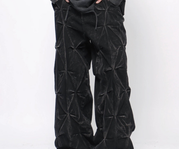 ジオメトリックテクスチャ ルーズパンツ – SEON