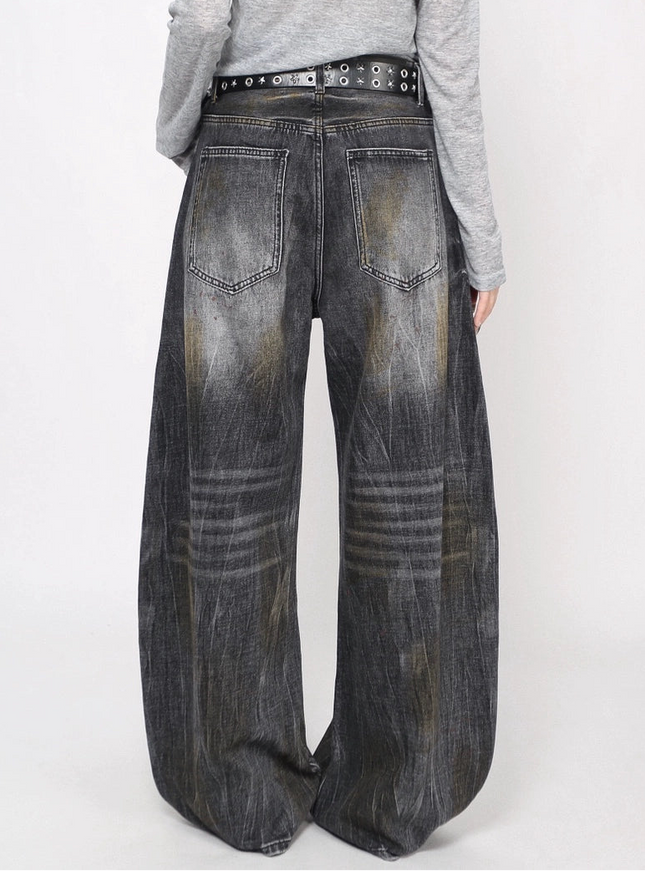 フェードバギーデニムパンツ