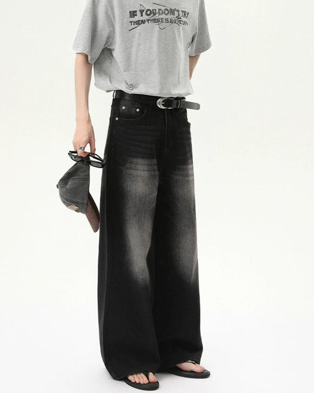 セミフレアウォッシュデニム