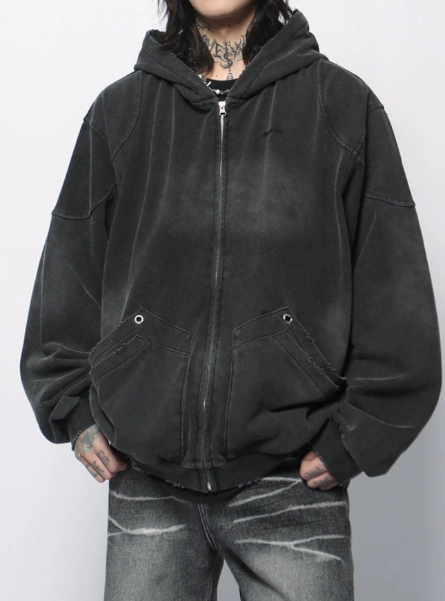 フェードグレーアーバンジップパーカー