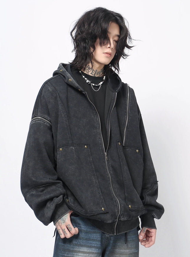 フェードウォッシュジップフーディ