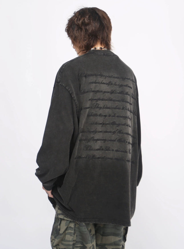 オールドウォッシュロングTシャツ