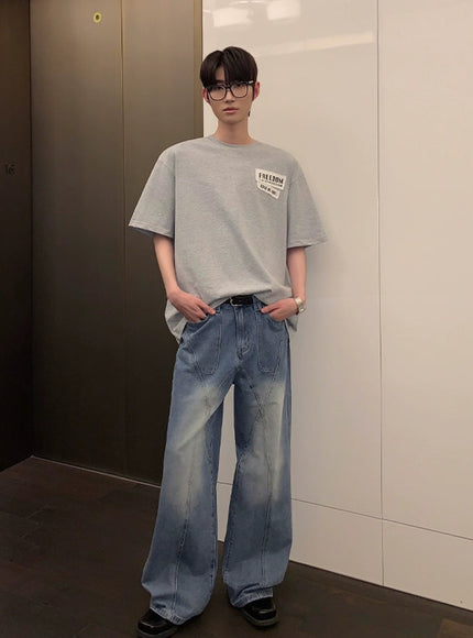 コリアンストリートパッチTシャツ