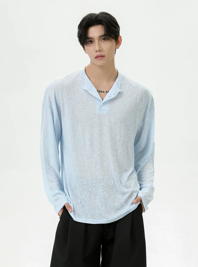 ヘンリークールロングスリーブTシャツ