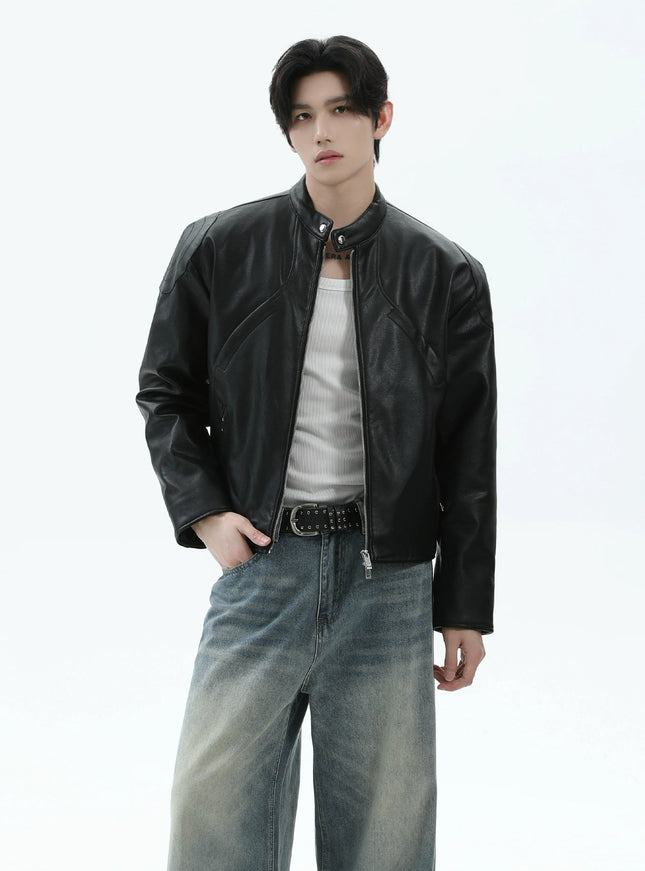 スタンドネックレザージャケット