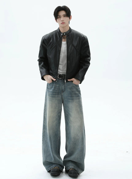 スタンドネックレザージャケット