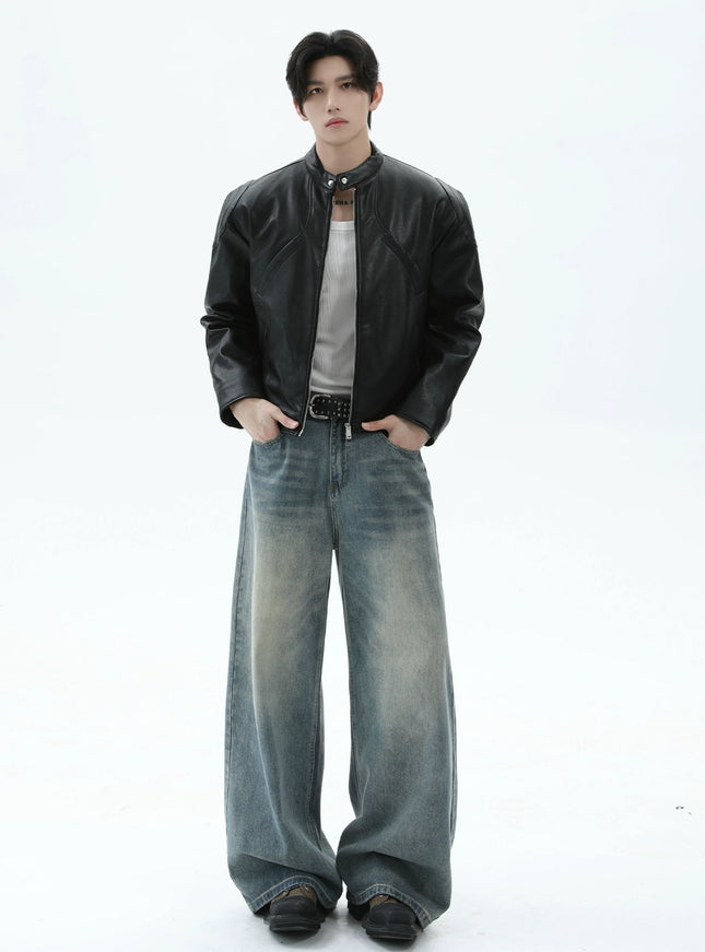 スタンドネックレザージャケット