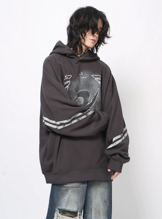 ヴィンテージグラフィックオーバーサイズパーカー