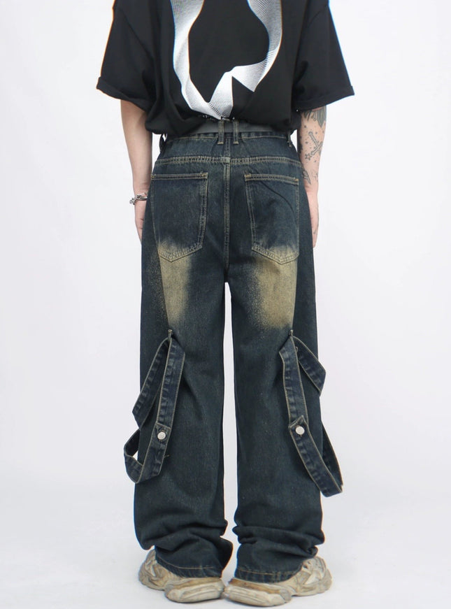 ストリートパッチワークデニム
