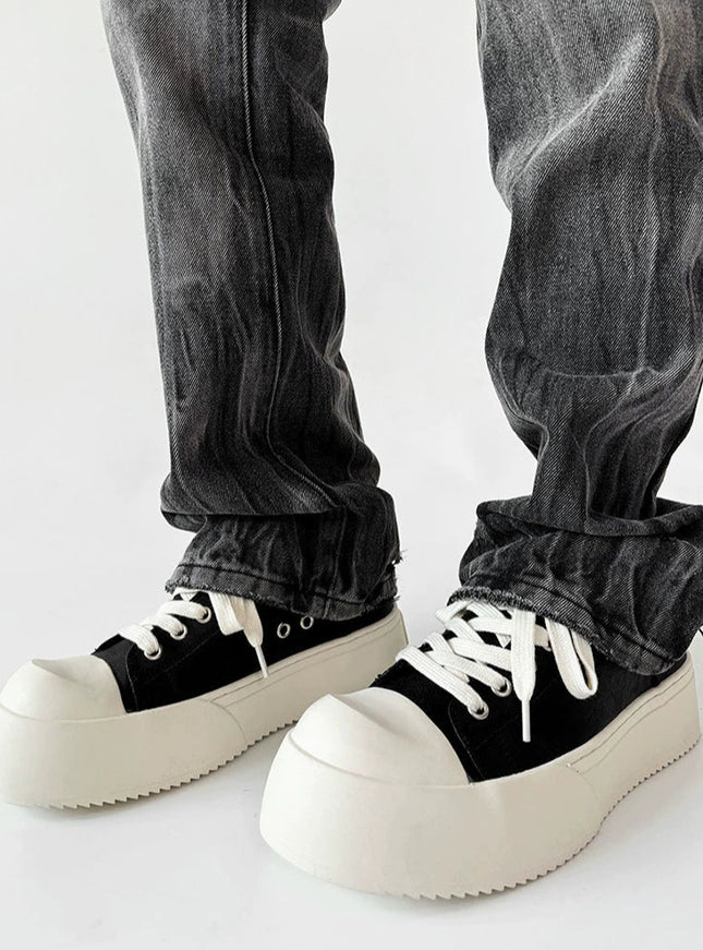 ラウンドトゥボリュームソールスニーカー