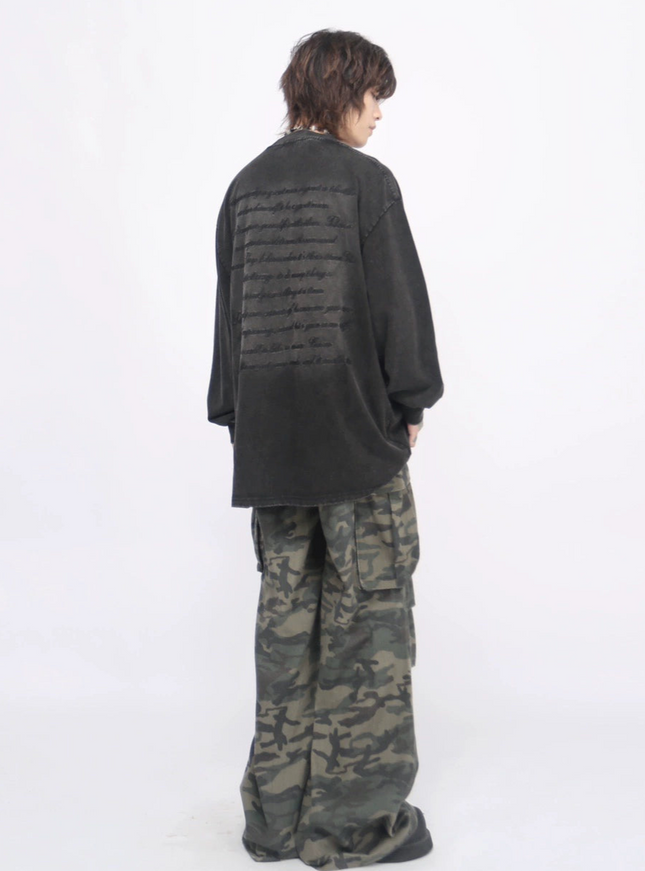 オールドウォッシュロングTシャツ