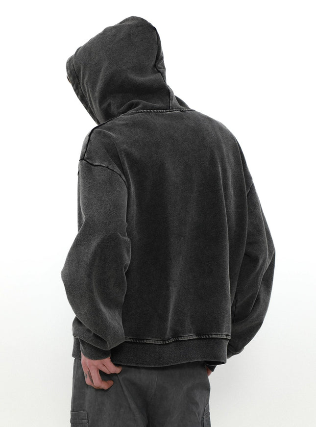 フェードブラックジップアップフーディー