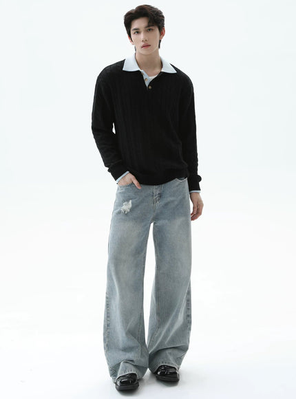 カジュアルニットシャツ