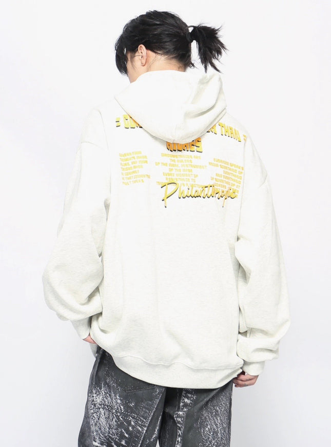 アートクラッシュオーバーサイズパーカー