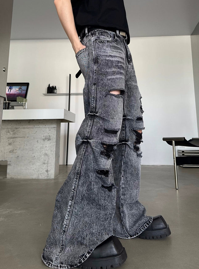 クラッシュウォッシュフレアデニム