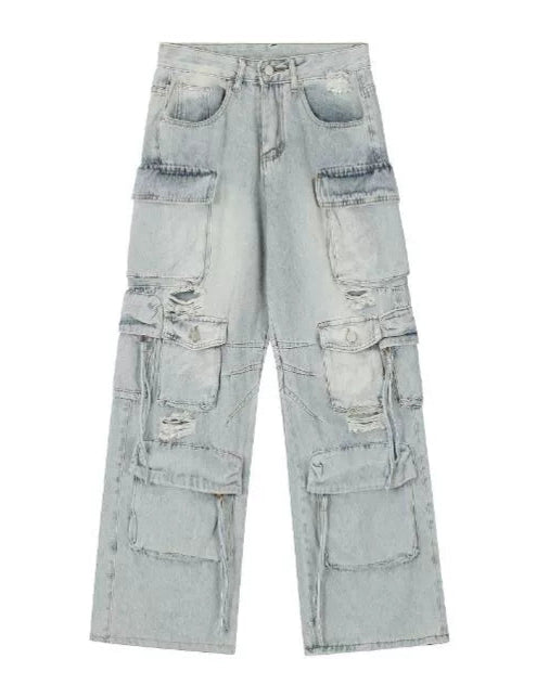 ダメージストリートオーバーサイズカーゴパンツ