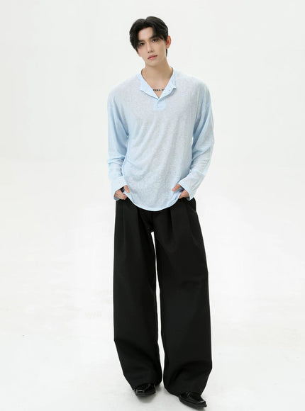 ヘンリークールロングスリーブTシャツ