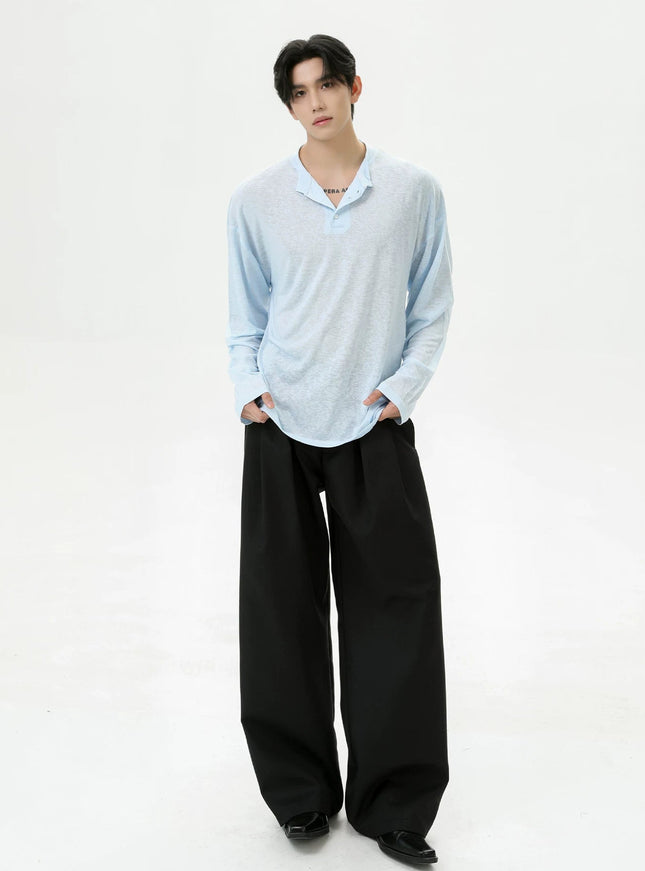 ヘンリークールロングスリーブTシャツ