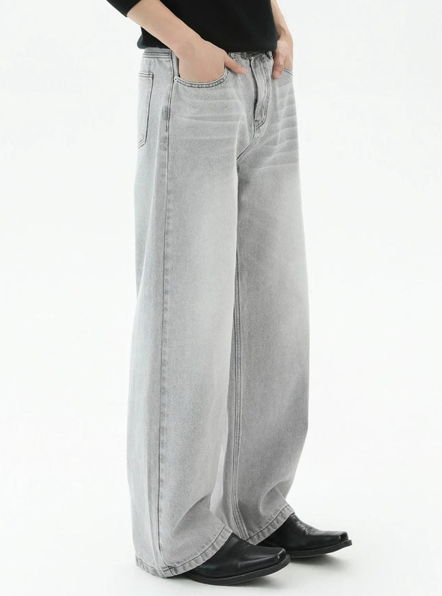 ウォッシュグレーデニムパンツ