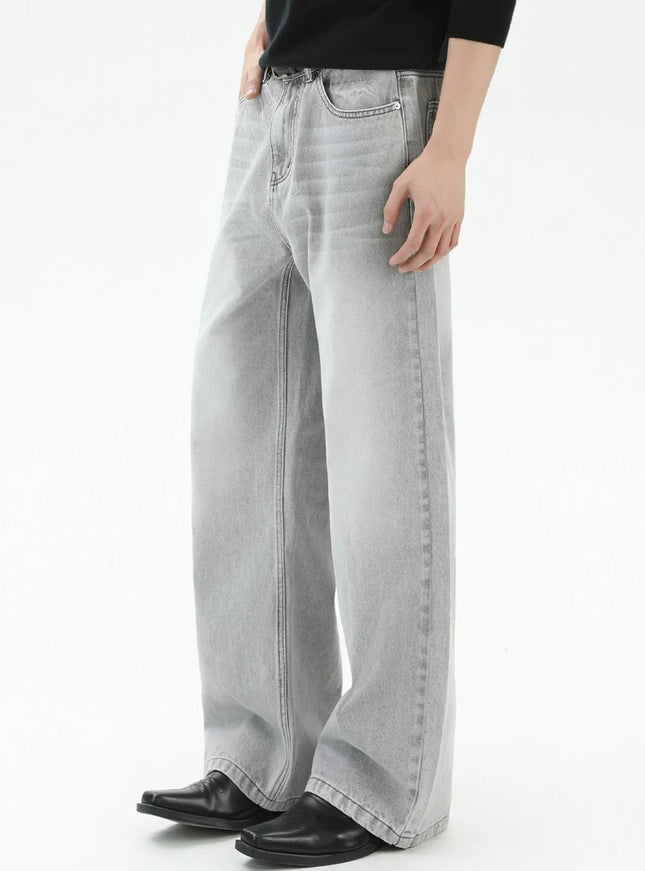 ウォッシュグレーデニムパンツ